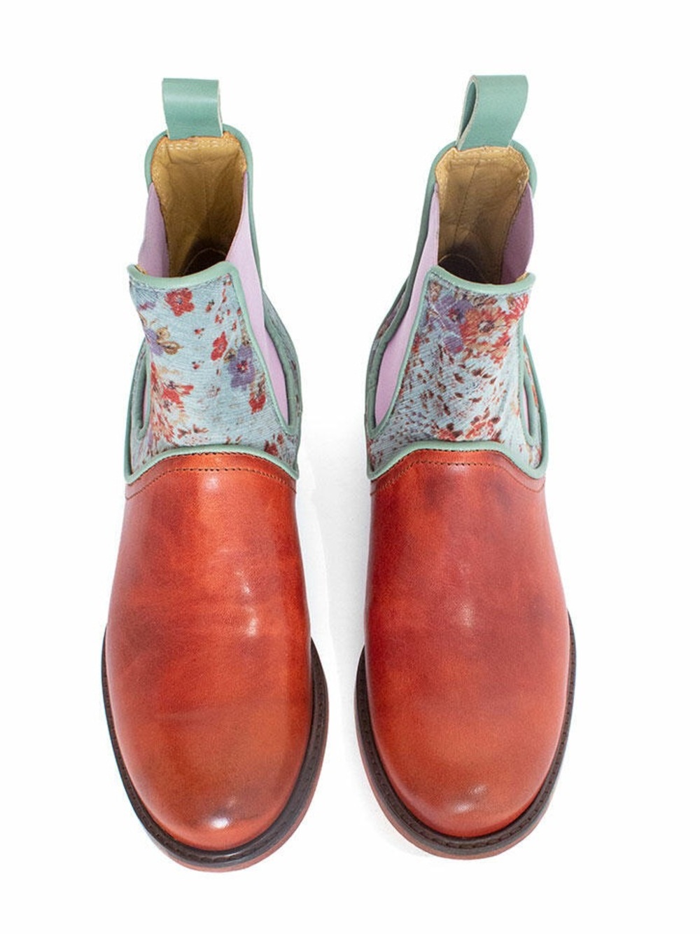 John Fluevog BIBLIO NORTON LAYERED CHELSEA BOOTS - Picture 4 of 15